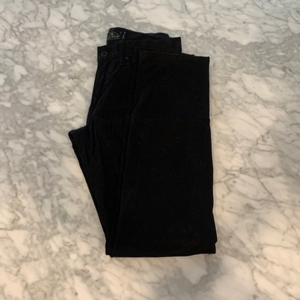 Lucky brand 121 heritage slim velour/moleskin black jean 29x32